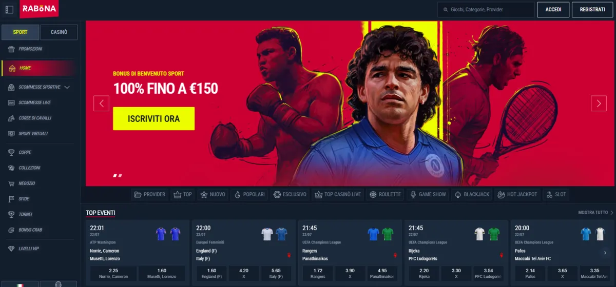 Rabona kezdőlap képe